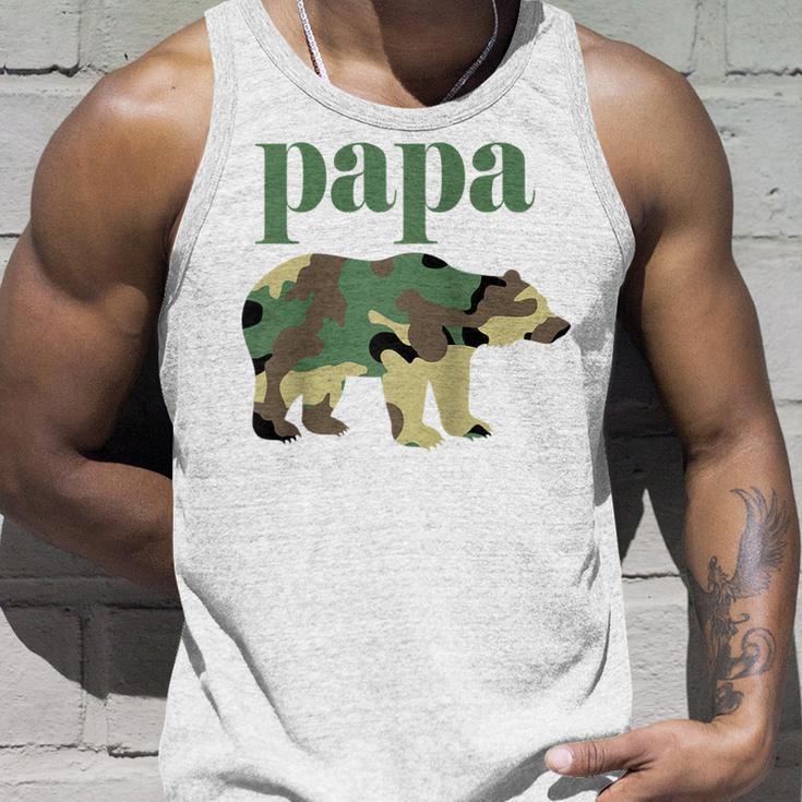 Papa Bär Camo Camo Papa Bär Passender Familienbär Raglan Tank Top Geschenke für Ihn