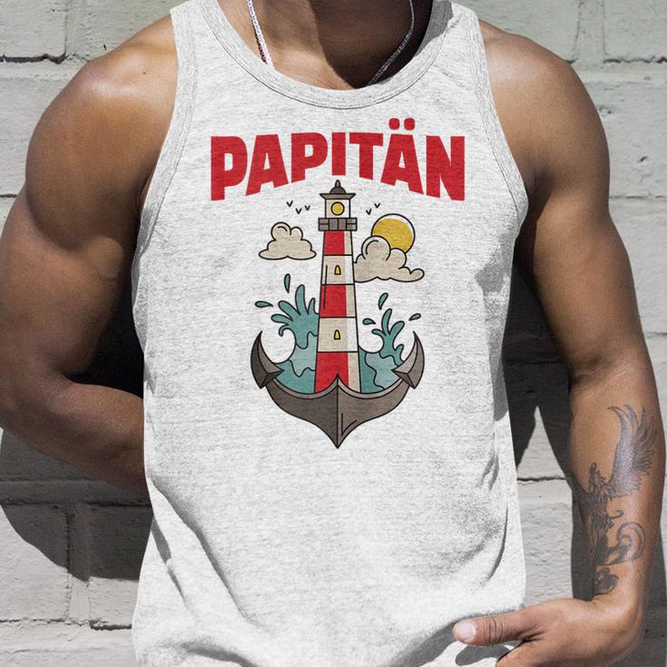 Papitänatertag Bester Papa Anker Leuchtturm Norden Kapitän Kapuzenjacke Tank Top Geschenke für Ihn