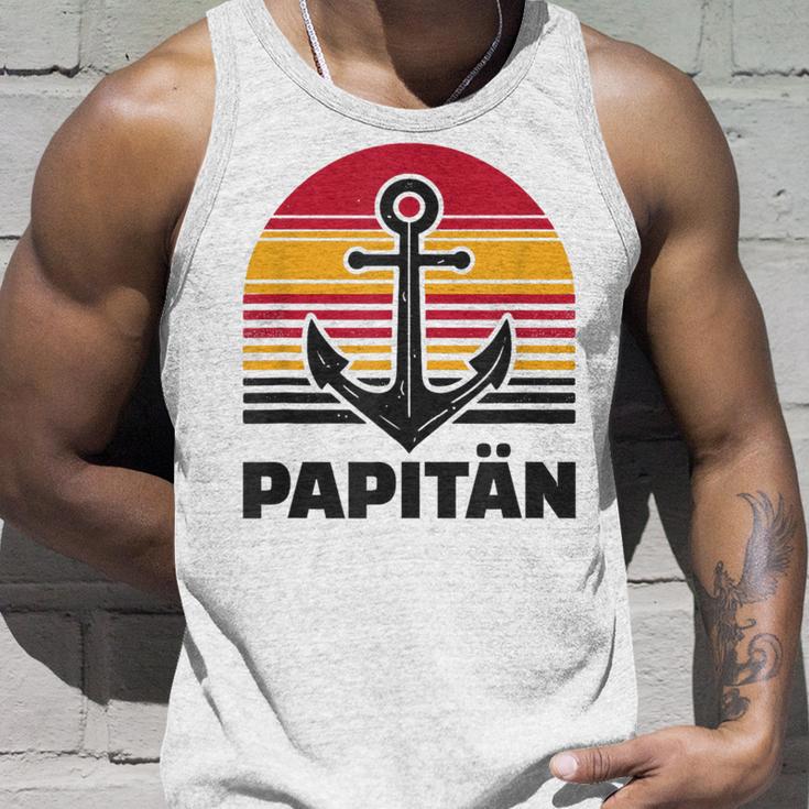 Papitänatertag Bester Papa Anker Norden Kapitän Tank Top Geschenke für Ihn