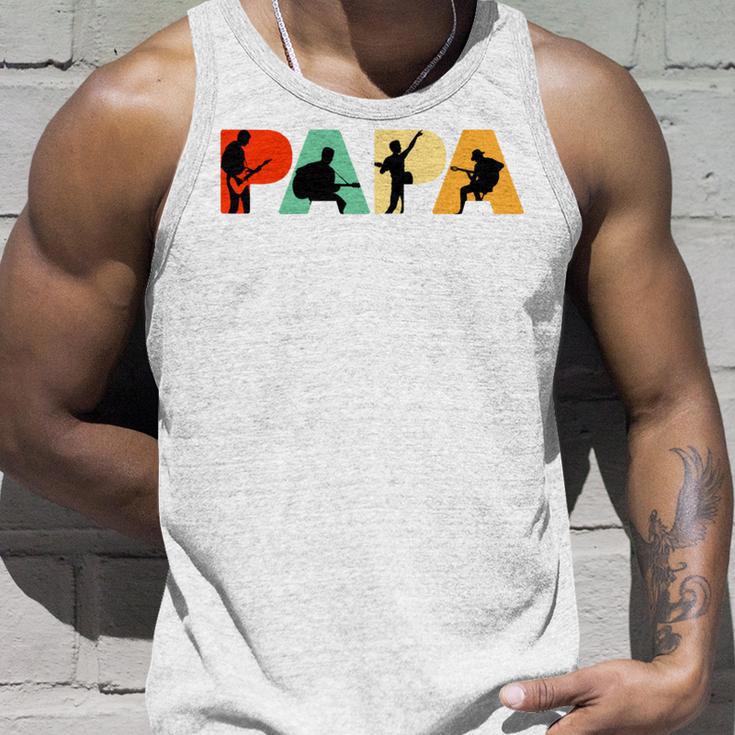 Retro Gitarre Papa Lustiger Papa Gitarrenspieler Tank Top Geschenke für Ihn