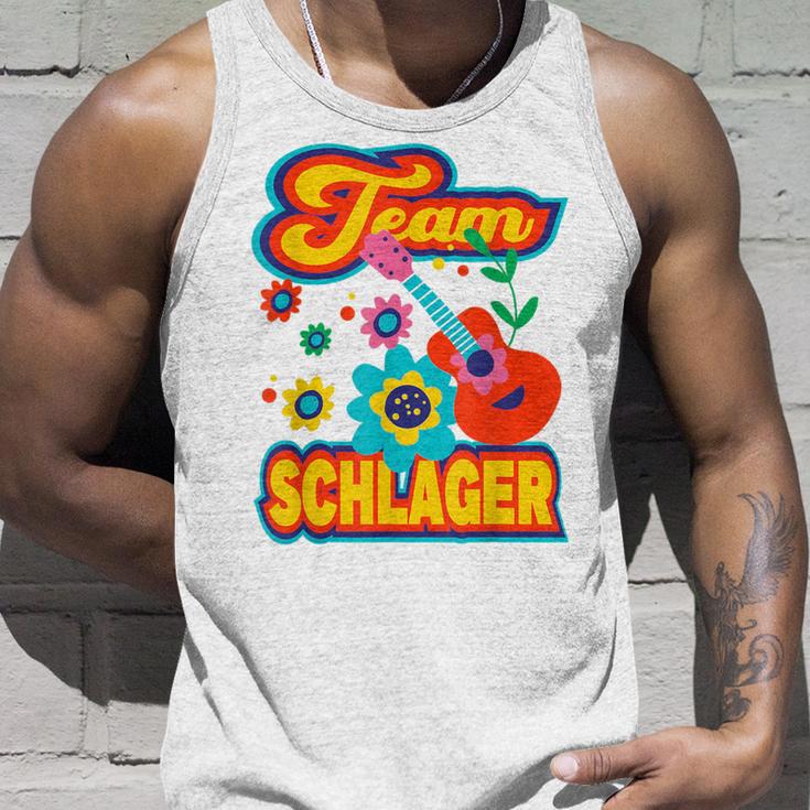 Team Schlager Partner Schlageroutfit Schlagerfan Costume Fan Gray Tank Top Geschenke für Ihn