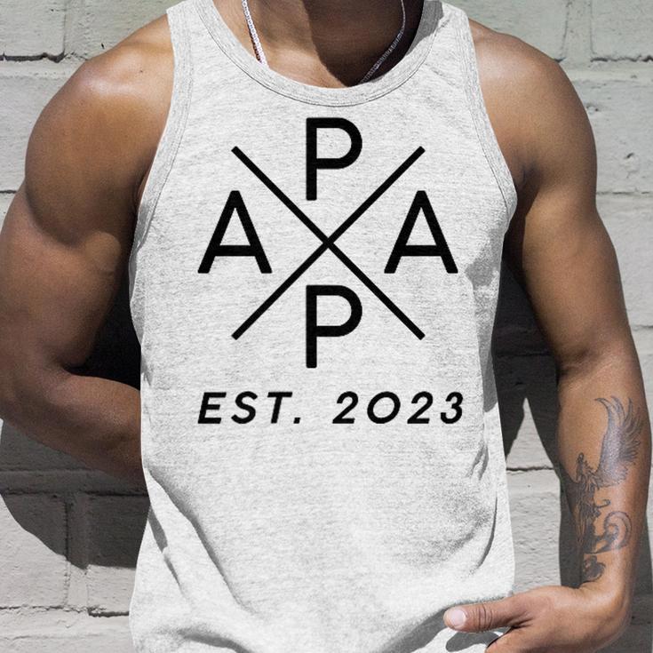 Werdender Papa Est 2023 X Stolzer Papa 2023 Father Father's Day Tank Top Geschenke für Ihn