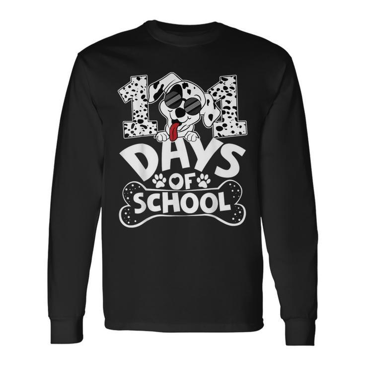 100 Days Of School Dalmatian Dog Boy Kid 100Th Day Of School Long Sleeve T-Shirt