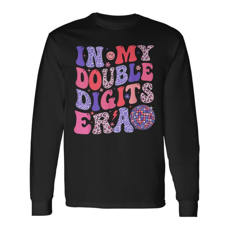 10Th Birthday For Girls Retro In My Double Digits Era Long Sleeve T-Shirt