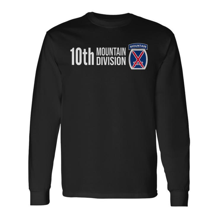 10Th Mountain Division Army Infantry Us Usa Veteran Long Sleeve T-Shirt Gifts ideas