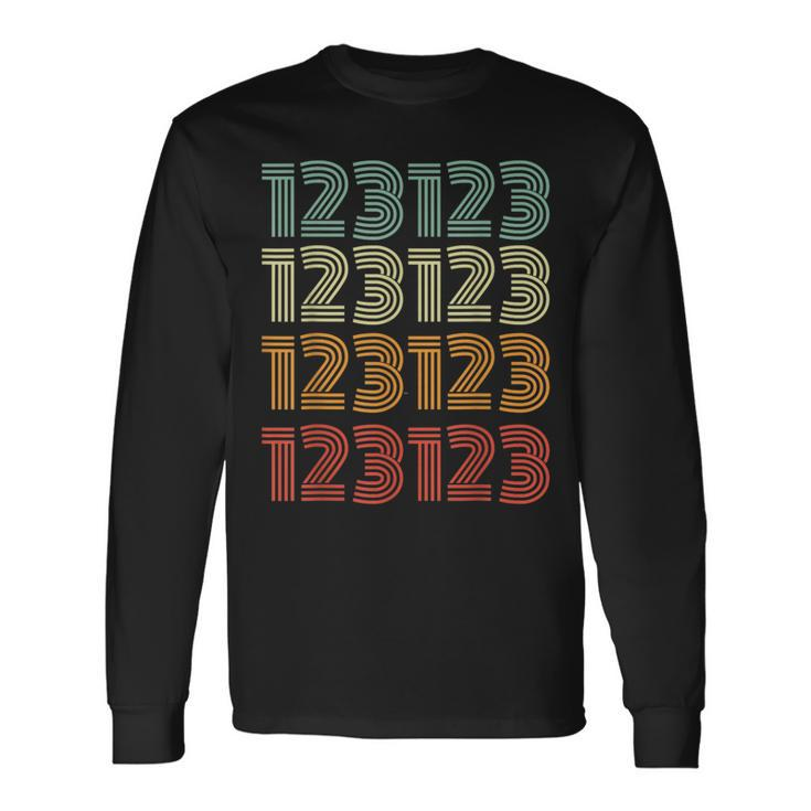 123123 123123 New Year's Eve 2023 Happy Years Day 2024 Long Sleeve T-Shirt