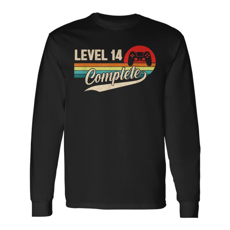 14 Wedding Anniversary For Couple Level 14 Complete Vintage Long Sleeve T-Shirt