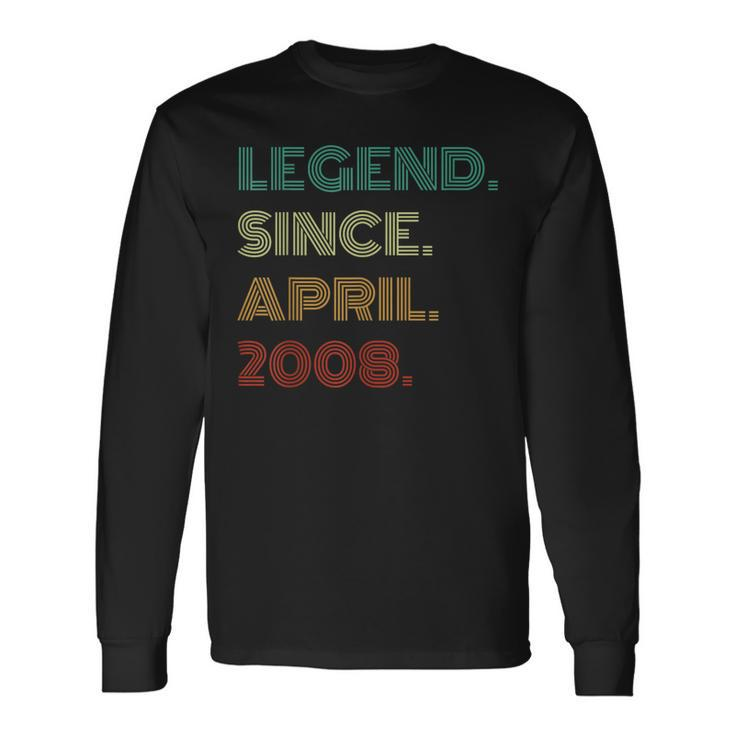 16 Years Old Legend Since April 2008 16Th Birthday Long Sleeve T-Shirt