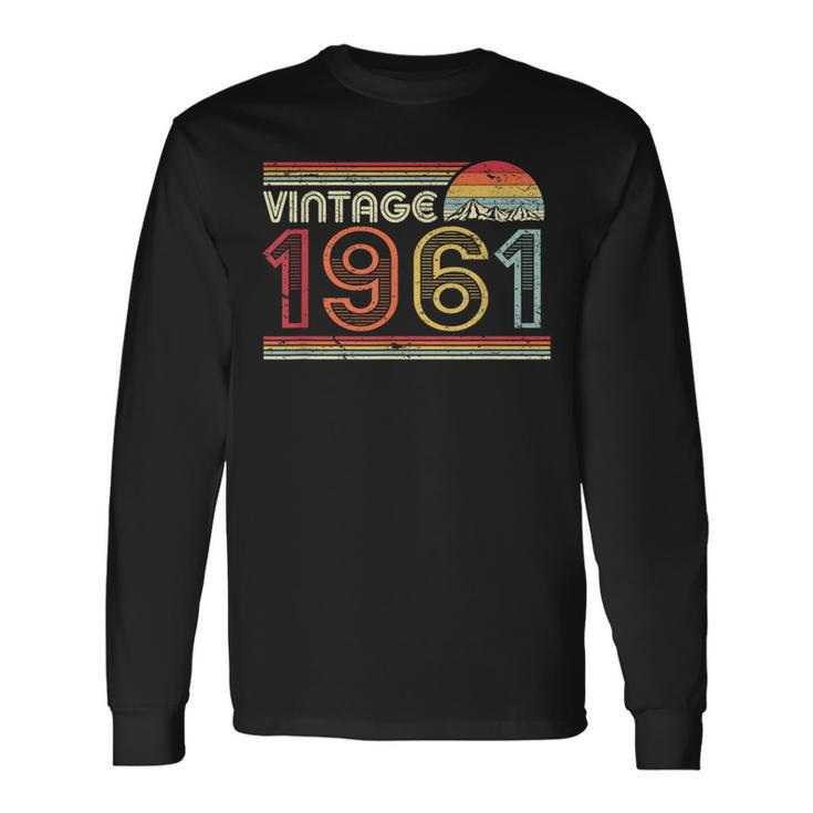 1961 Vintage T Birthday Retro Style Long Sleeve T-Shirt