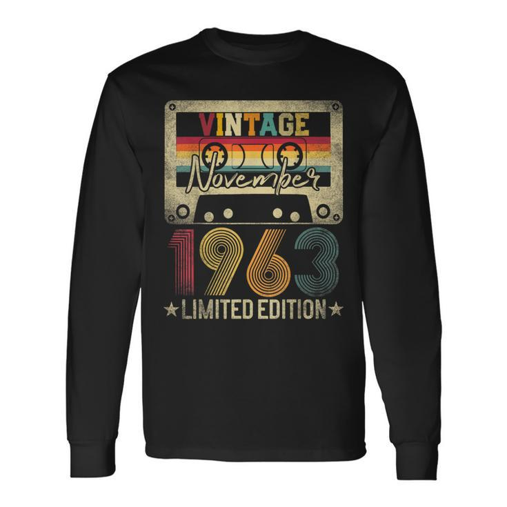 1963 November 58Th Birthday Limited Edition Vintage Long Sleeve T-Shirt