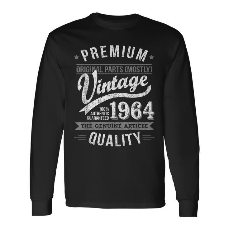 1964 Vintage 2024 60Th Birthday For Men Long Sleeve T-Shirt