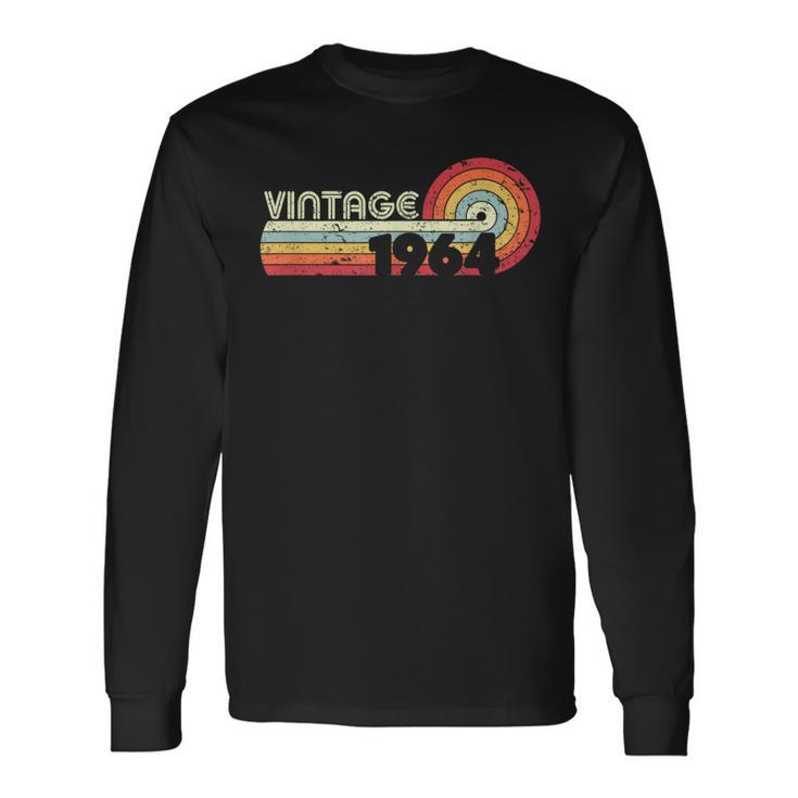 1964 Vintage T Birthday Retro Style Long Sleeve T-Shirt