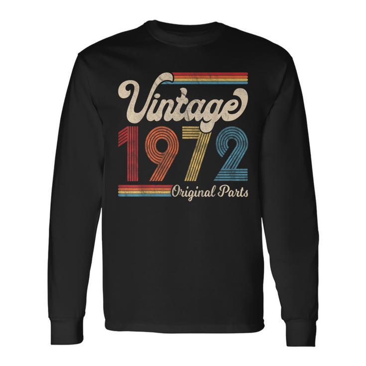 1972 Vintage 1972 Birthday Women Born Made 1972 Long Sleeve T-Shirt Gifts ideas