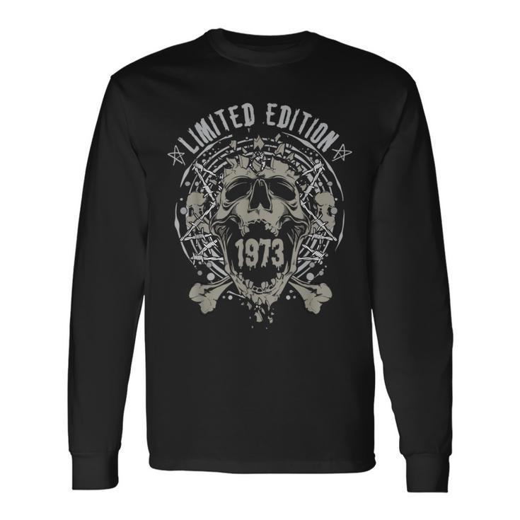 1973 Limited Edition Retro Vintage Skull Milestone Birthday Long Sleeve T-Shirt