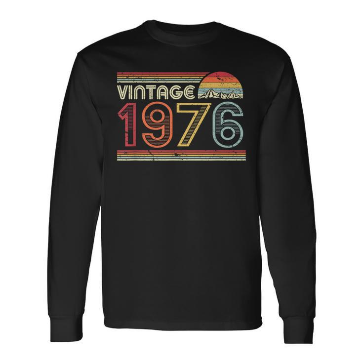 1976 Vintage T Birthday Retro Style Long Sleeve T-Shirt