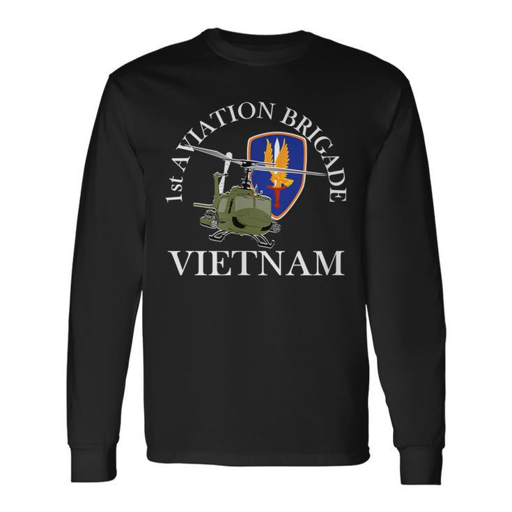 1St Aviation Brigade Vietnam Veteran The Golden Hawks Xmas Long Sleeve T-Shirt