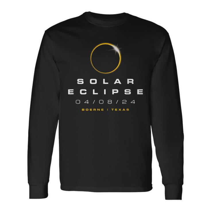2024 Boerne Texas Solar Eclipse Long Sleeve T-Shirt