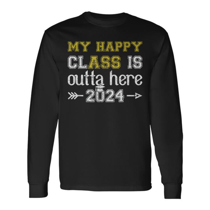 2024 Graduate Vintage Distressed Present Long Sleeve T-Shirt