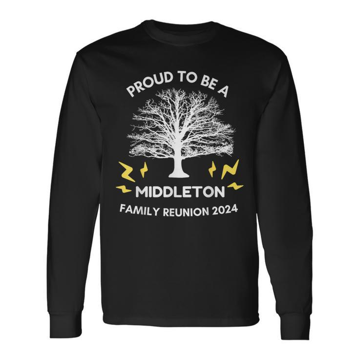 2024 Middleton Family Reunion Party Matching Family Tree Long Sleeve T-Shirt Gifts ideas
