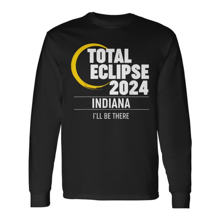 2024 Solar Eclipse Indiana Long Sleeve T-Shirt