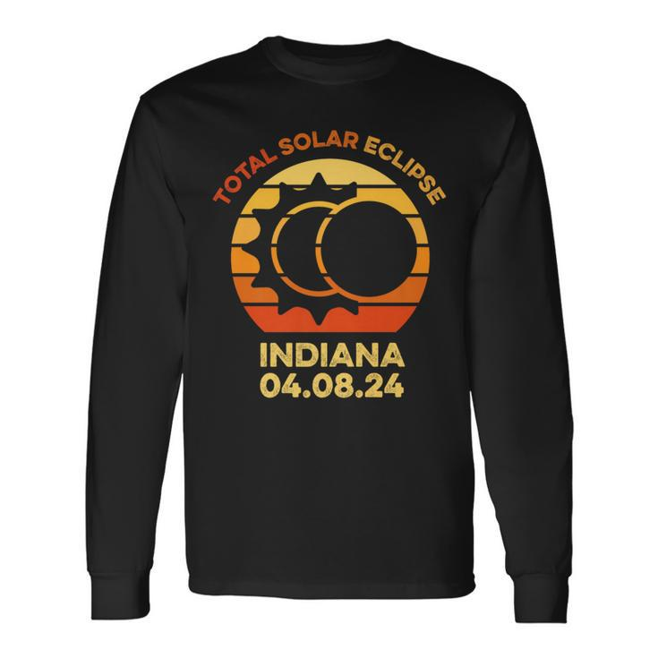 2024 Solar Eclipse Indiana Trip In Path Of Totality April 8 Long Sleeve T-Shirt Gifts ideas