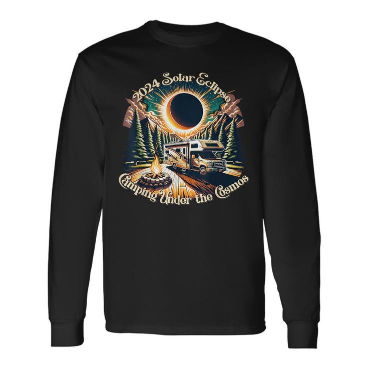 2024 Total Solar Eclipse Rv Camping Motorhome Travel April 8 Long Sleeve T-Shirt