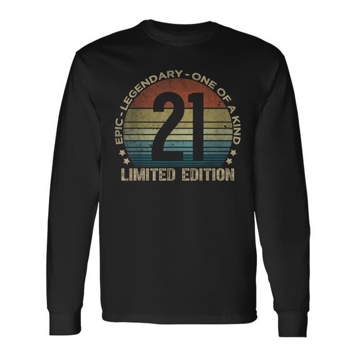21 Year Old Limited Edition Vintage 21St Birthday Long Sleeve T-Shirt Gifts ideas