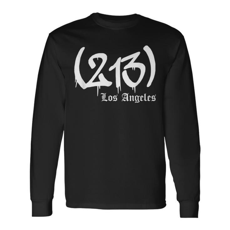 213 Area Code Los Angeles California Long Sleeve T-Shirt