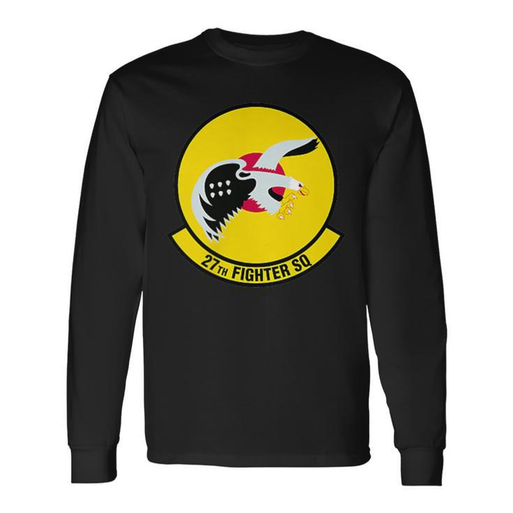 27Th Fighter Squadron Langley Fighter F-22 Military Patch Long Sleeve T-Shirt