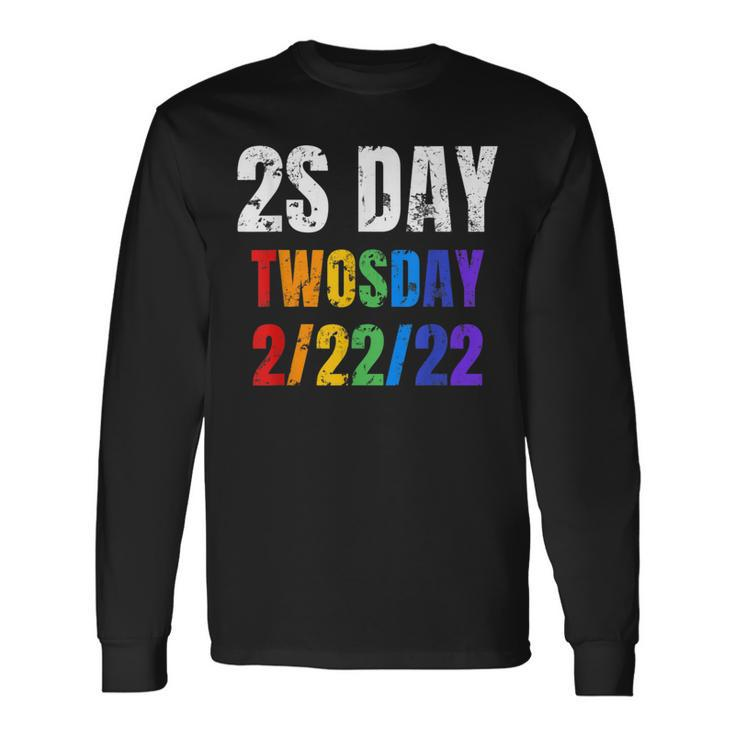 2S Day Twosday 02-22-2022 Happy Twosday Long Sleeve T-Shirt Gifts ideas