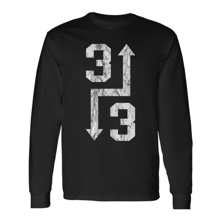 3 Up 3 Down Sports Baseball Softball Game Day Fan Long Sleeve T-Shirt