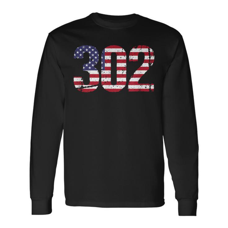 302 Delaware Area Code Long Sleeve T-Shirt