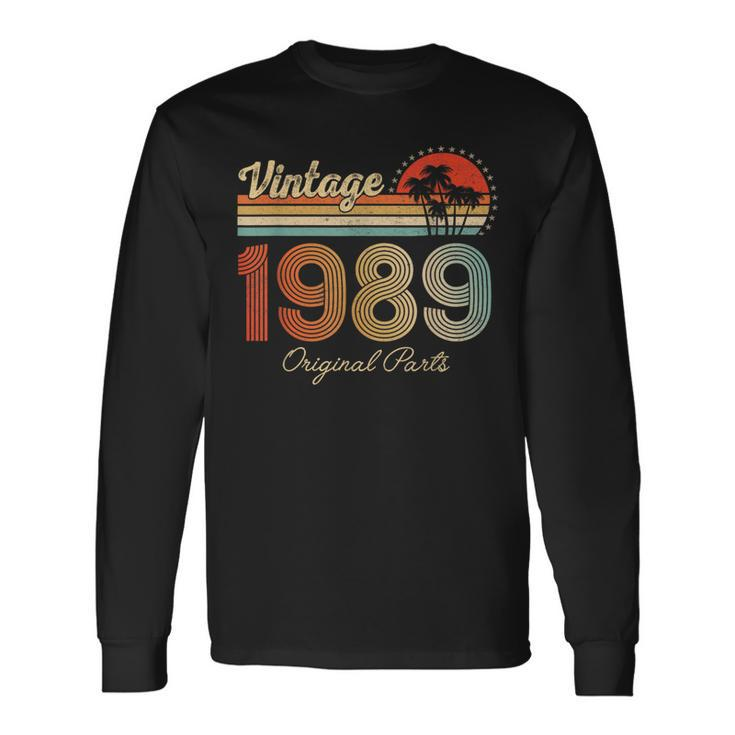 35 Year Old Vintage 1989 Limited Edition 35Th Birthday Retro Long Sleeve T-Shirt