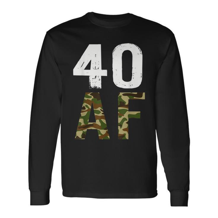 40 Af Vintage 40Th Birthday Military Long Sleeve T-Shirt