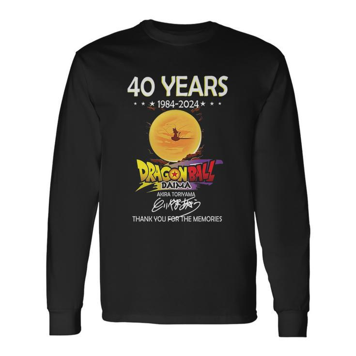 40 Years 1984 2024 Dragon Ball Daima Akira Toriyama Long Sleeve T-Shirt Gifts ideas