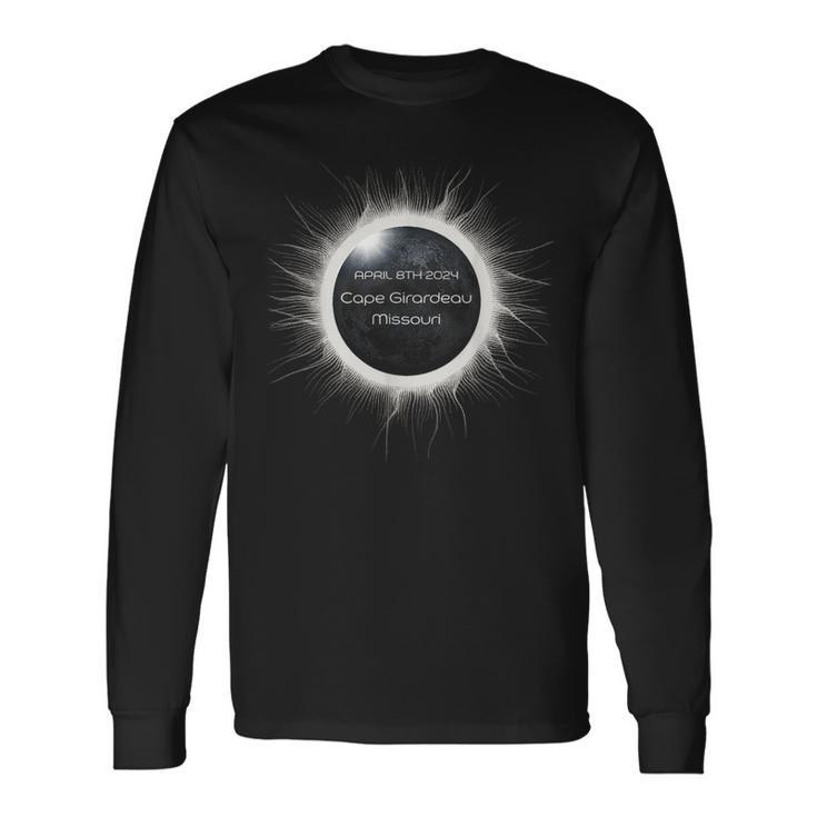 40824 Total Solar Eclipse 2024 Cape Girardeau Missouri Long Sleeve T-Shirt