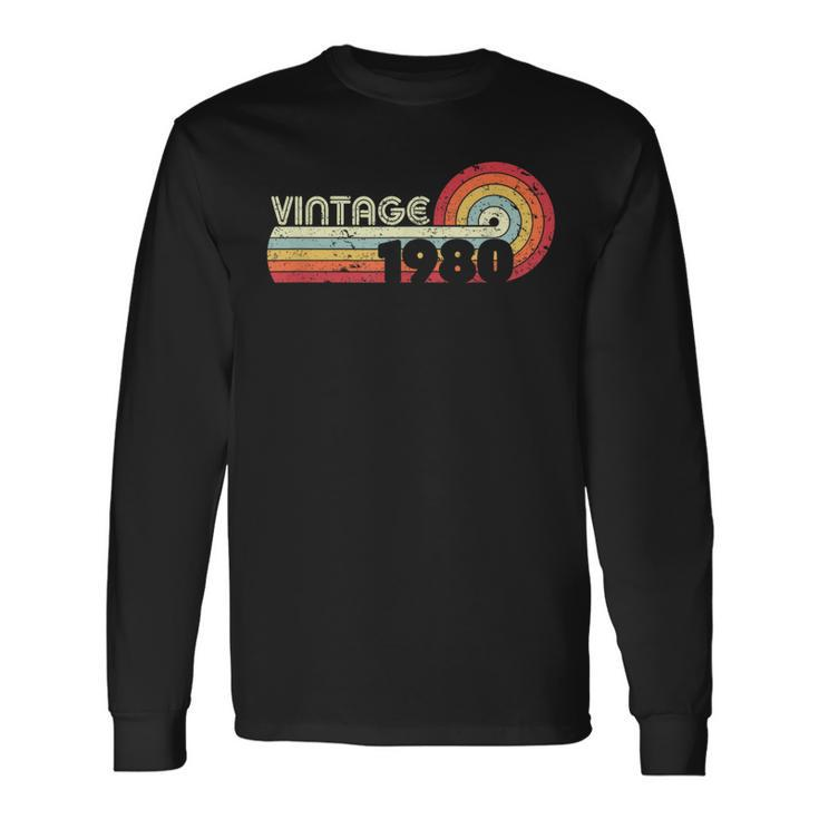 40Th Birthday Classic Vintage 1980 Long Sleeve T-Shirt