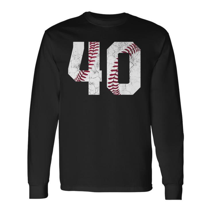 40Th Birthday T 1984 Baseball 40 Years Old Long Sleeve T-Shirt