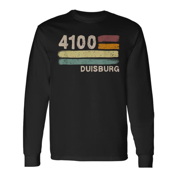 4100 Duisburg Retro Postcodes Old Postcode Vintage Langarmshirts Geschenkideen