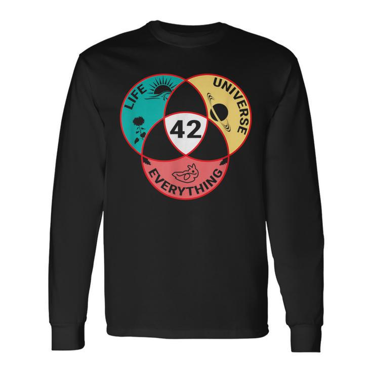 42 The Answer To Life Universe And Everything Science Long Sleeve T-Shirt