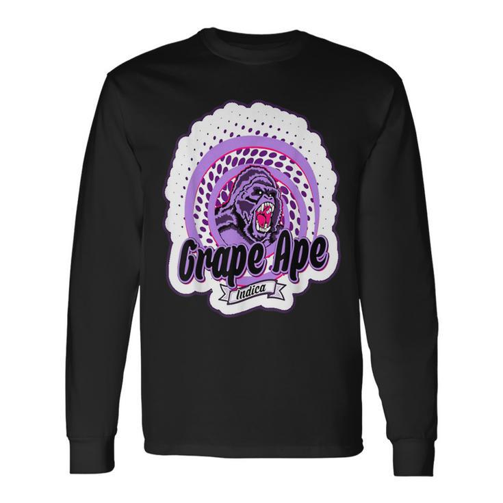 420 Cannabis Culture Grape Ape Stoner Marijuana Weed Strain Long Sleeve T-Shirt Gifts ideas