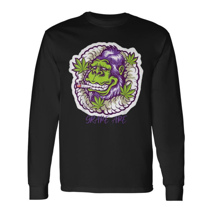 420 Cannabis Culture Grape Ape Weed Strain Long Sleeve T-Shirt