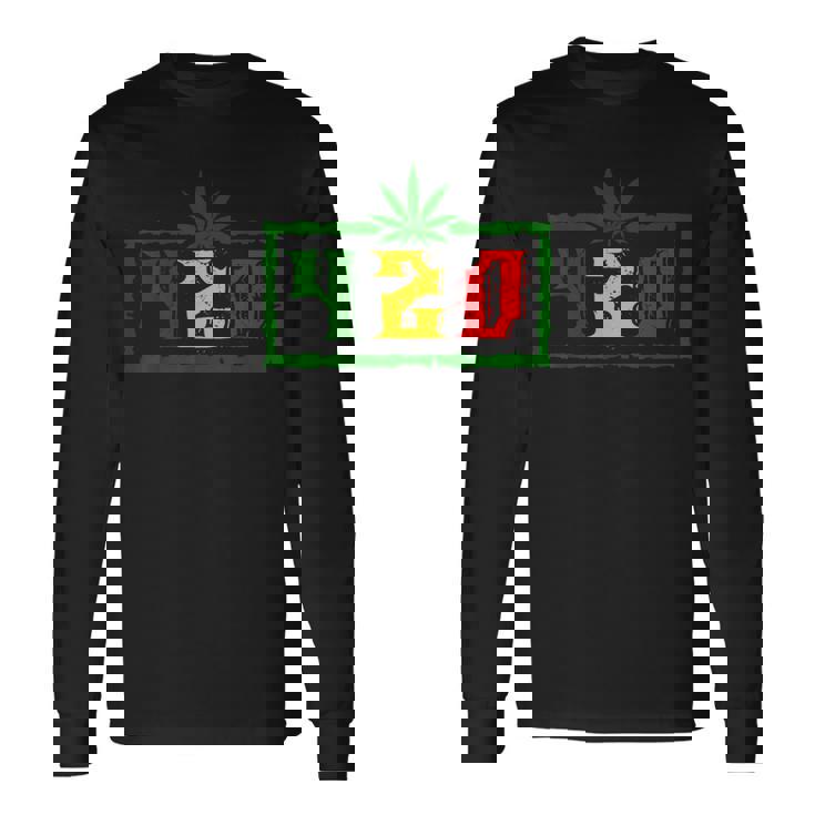 420 Marijuana Leaf Weed Stoner Cannabis 420 Long Sleeve T-Shirt Gifts ideas