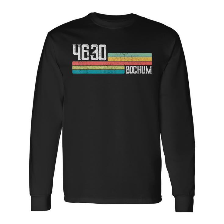 4630 Bochum Retro Old Postcode Vintage Sign Langarmshirts Geschenkideen