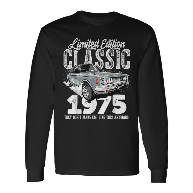 48Th Birthday Vintage Classic Car 1975 B-Day 48 Year Old Long Sleeve T-Shirt