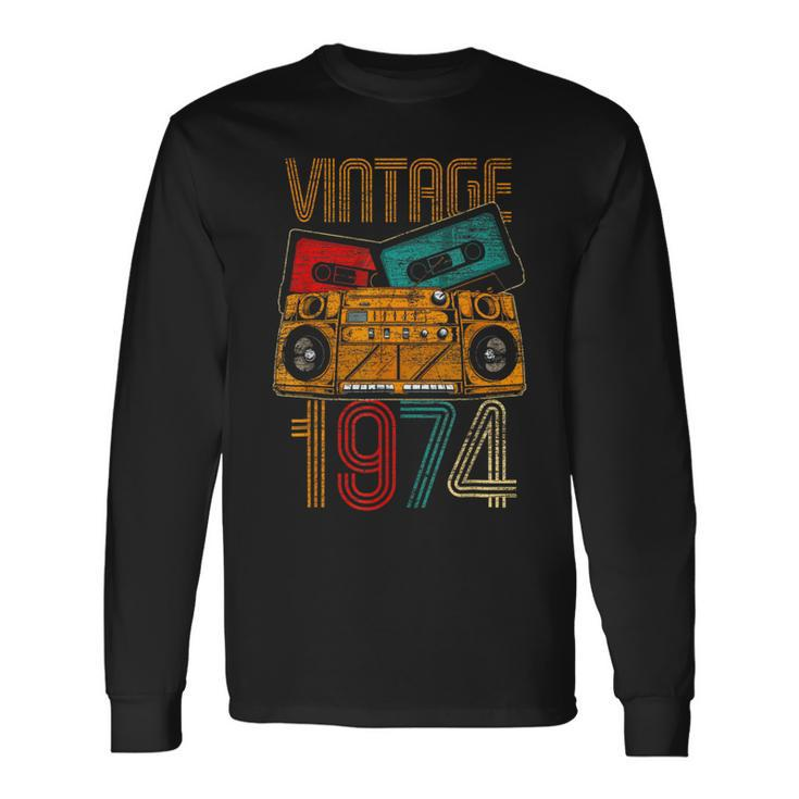 50Th Birthday Years Old Vintage 1974 For Women Long Sleeve T-Shirt