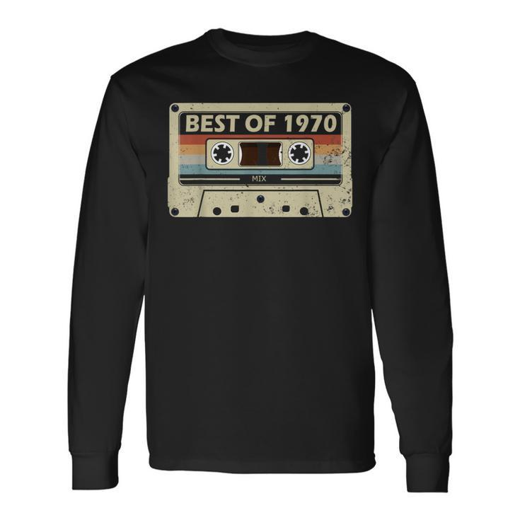 51Th Birthday 51 Year Old Music Cassette Best Of 1970 Long Sleeve T-Shirt