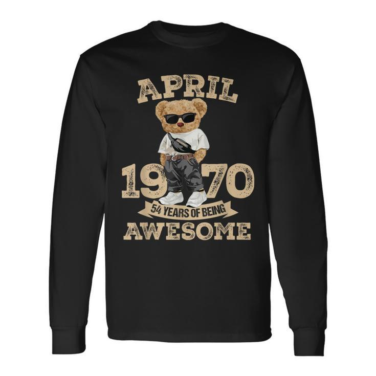 54 Year Old Awesome April 1970 54Th Birthday Boys Long Sleeve T-Shirt Gifts ideas