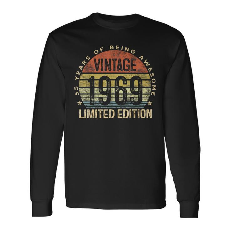55 Year Old Vintage 1969 Limited Edition 55Th Birthday Long Sleeve T-Shirt