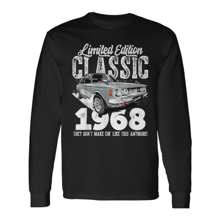 55Th Birthday Vintage Classic Car 1968 B-Day 55 Year Old Long Sleeve T-Shirt